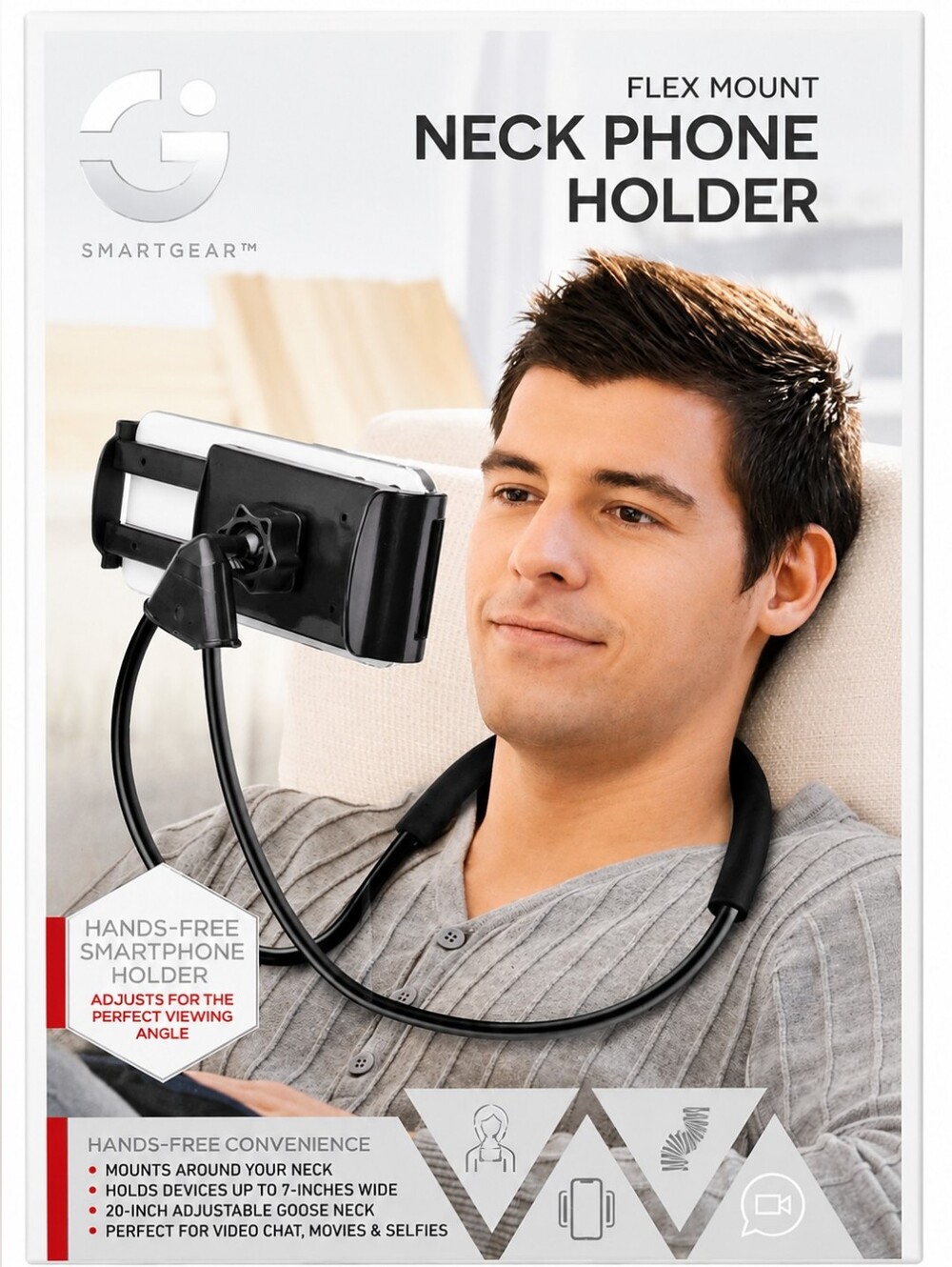 NEW SmartGear Flex Mount Neck Phone Holder Hands-Free Smartphone Stand